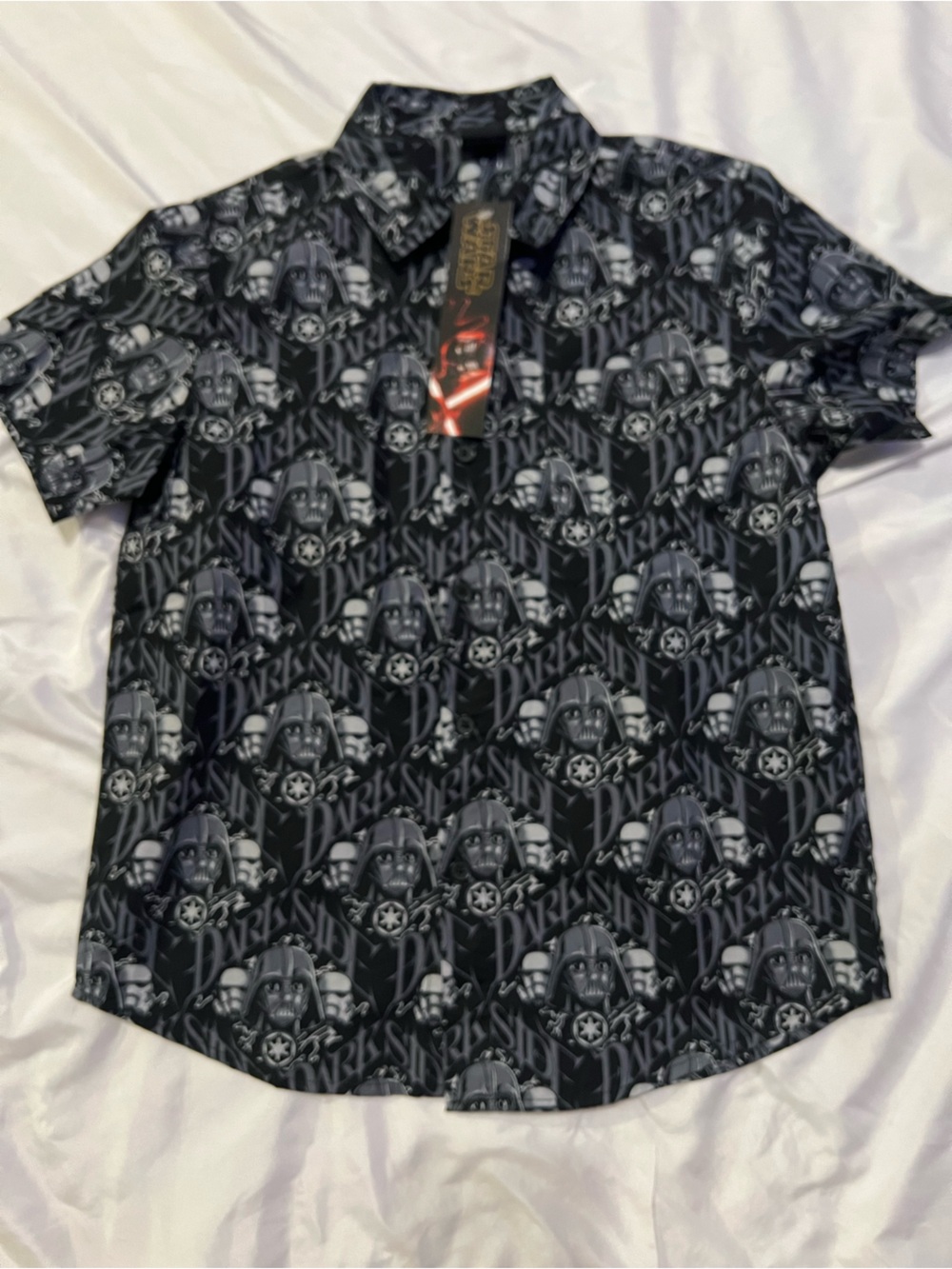 Star Wars Black & Gray Darth Vader Button-Down Shirt - Kids